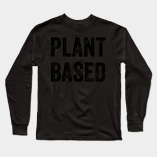 Vegetarian Vegan Gray Workout - Plant Based Long Sleeve T-Shirt